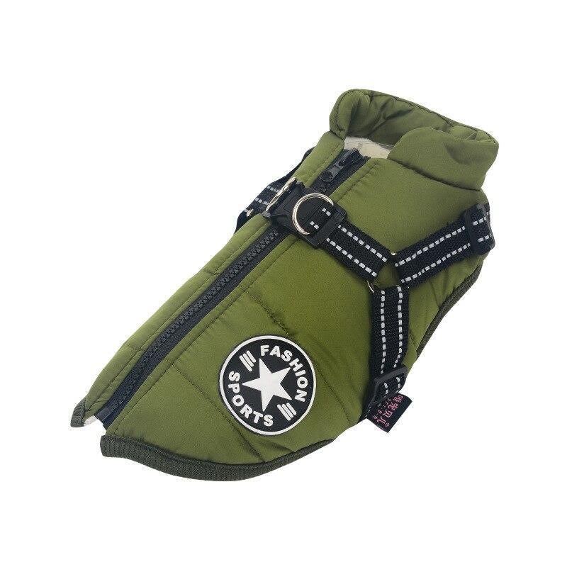 Waterproof Dog Jacket | Dog Jacket with Harness | Clarity Rhythm