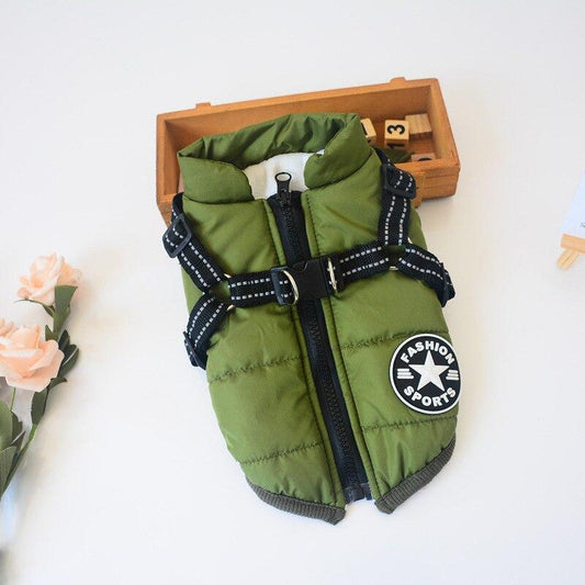 Waterproof Dog Jacket | Dog Jacket with Harness | Clarity Rhythm